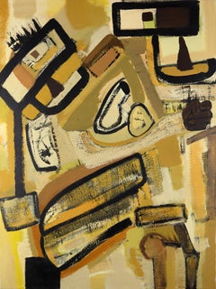 The Great Emancipation - Abstract Painting with Yellow and Brown Colors