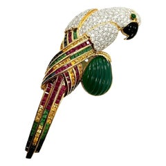 Parrot brooch