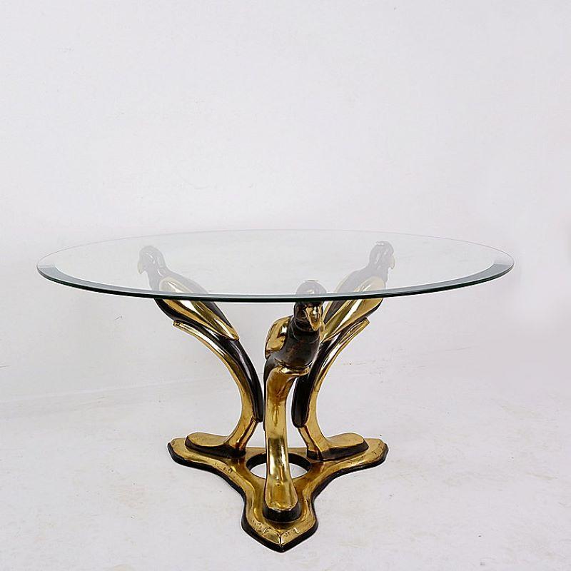 Table basse en forme de perroquet dans le style de Willy Daros, Belgique, années 1970, en bon état à vendre.