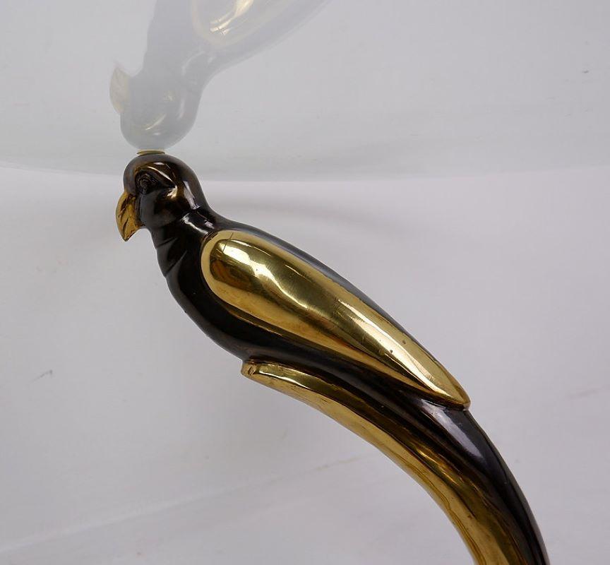 Bronze Table basse perroquet dans le style de Willy Daro en vente