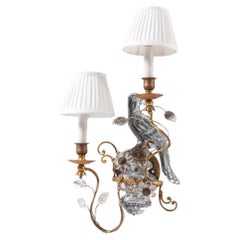 Aplique de pared Parrot Crystal de Sherle Wagner para Maison Baguès