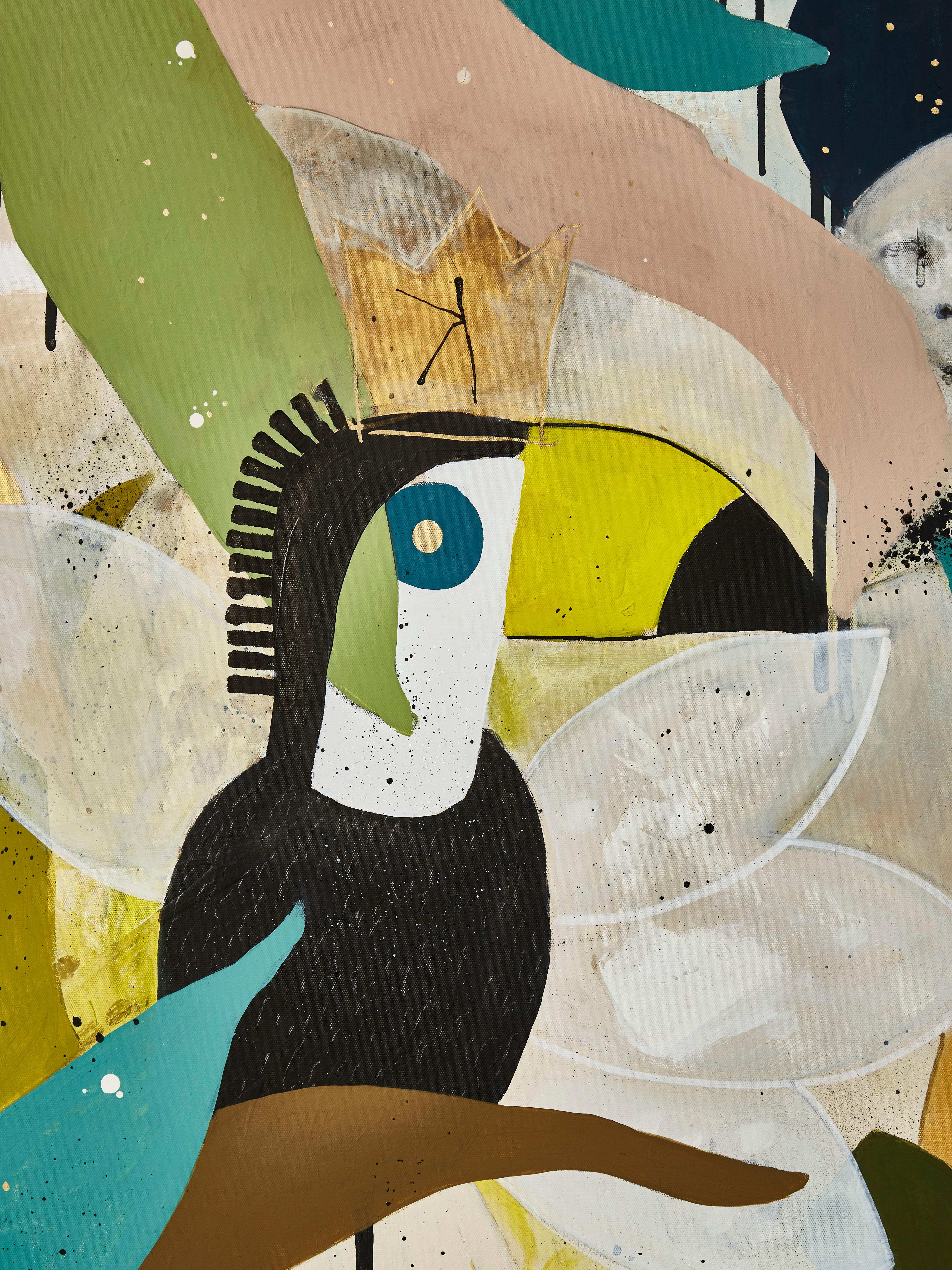 „Parrot“, Gemälde von Anna. P. (Französisch) im Angebot