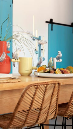 Papagei-Romantik-Teller