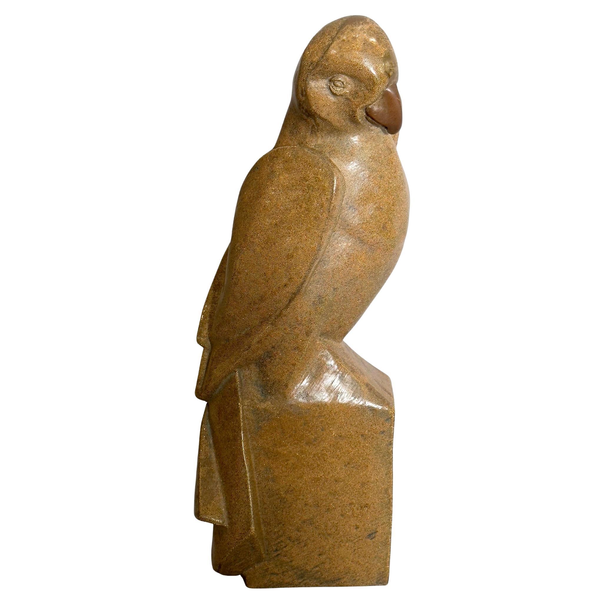 Parrot sculpture in resin by Pierre Giraudon, Paris, France, circa 1970