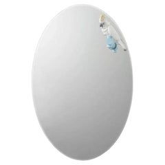 Papageienschirm Shine II, Wandspiegel mit glänzendem Porzellanschirm