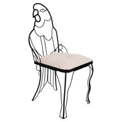 Parrot wrought iron chair, 1960s