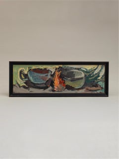 Large Still Life Oil on Board, Pars 1964