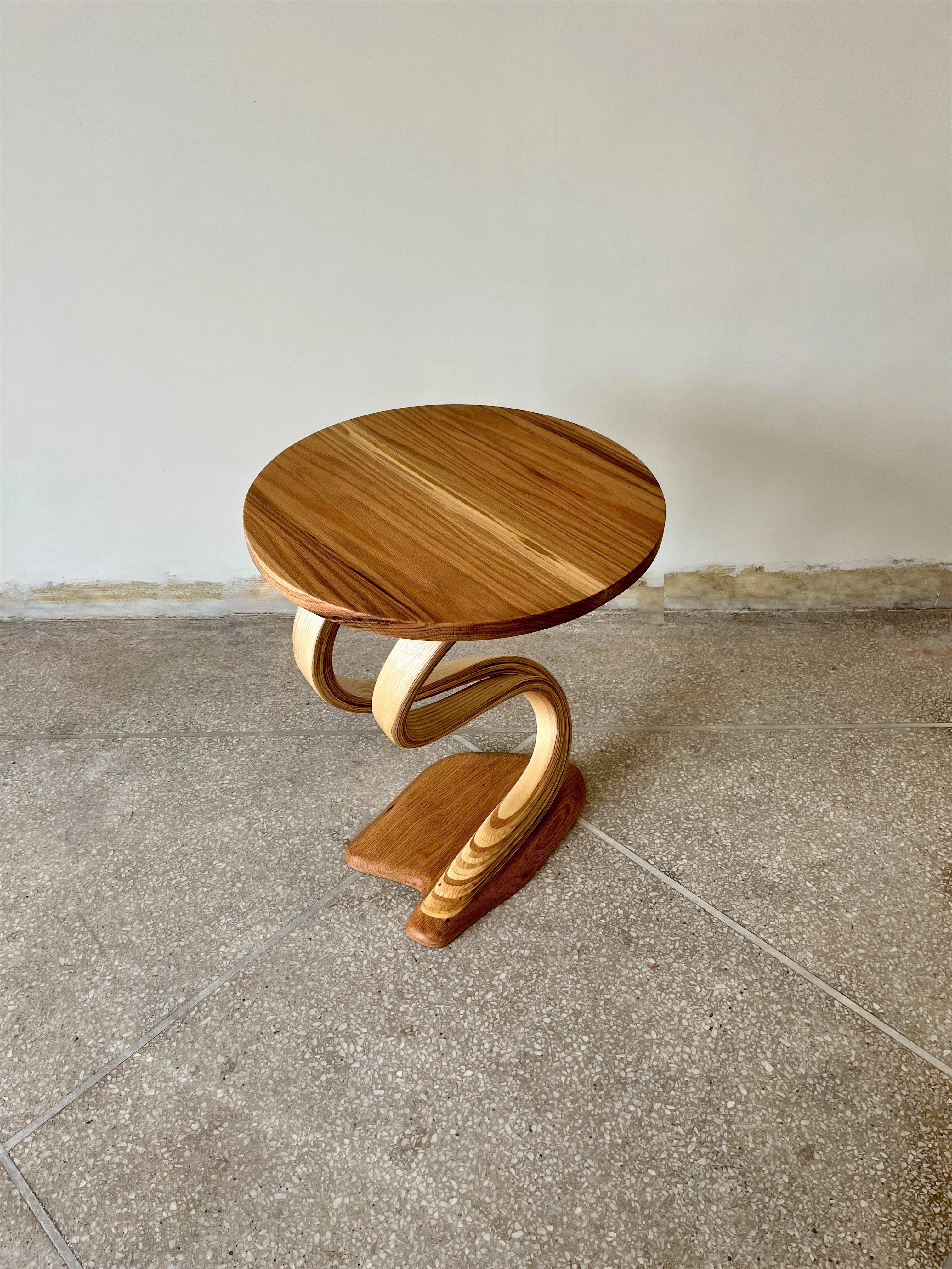 Wood Pars Table III, by Raka Studio, Minimalist Side Table For Sale