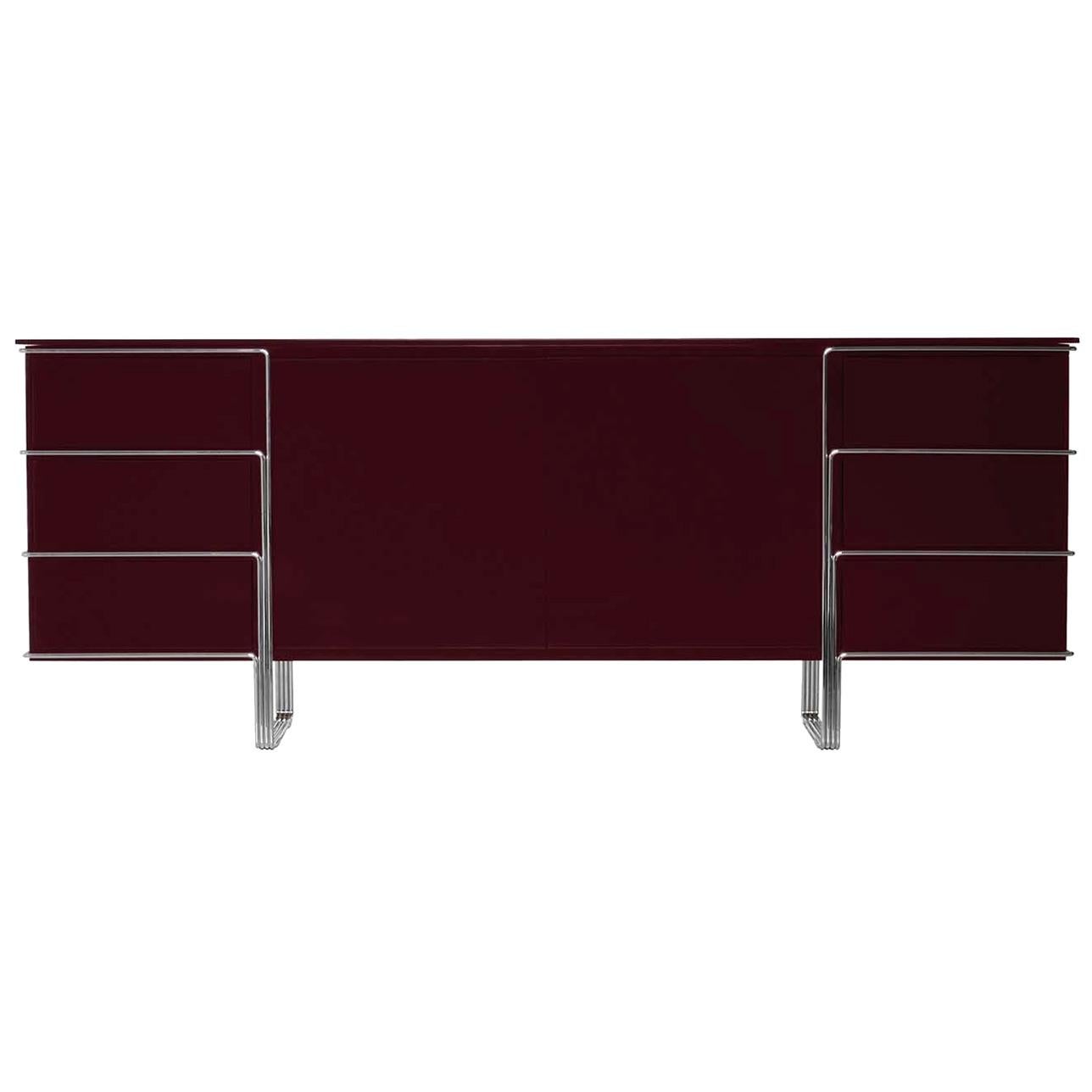 Parsifal Burgundy Wood Cabinet