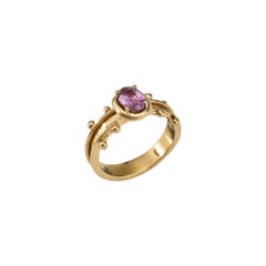 Parsifal Ring, 18 Karat Yellow Gold with Pink Sapphire