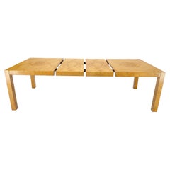 Parson Burl Walnut Rectangle Lane Furniture Dining Table w/ Two Leaves Mint!
