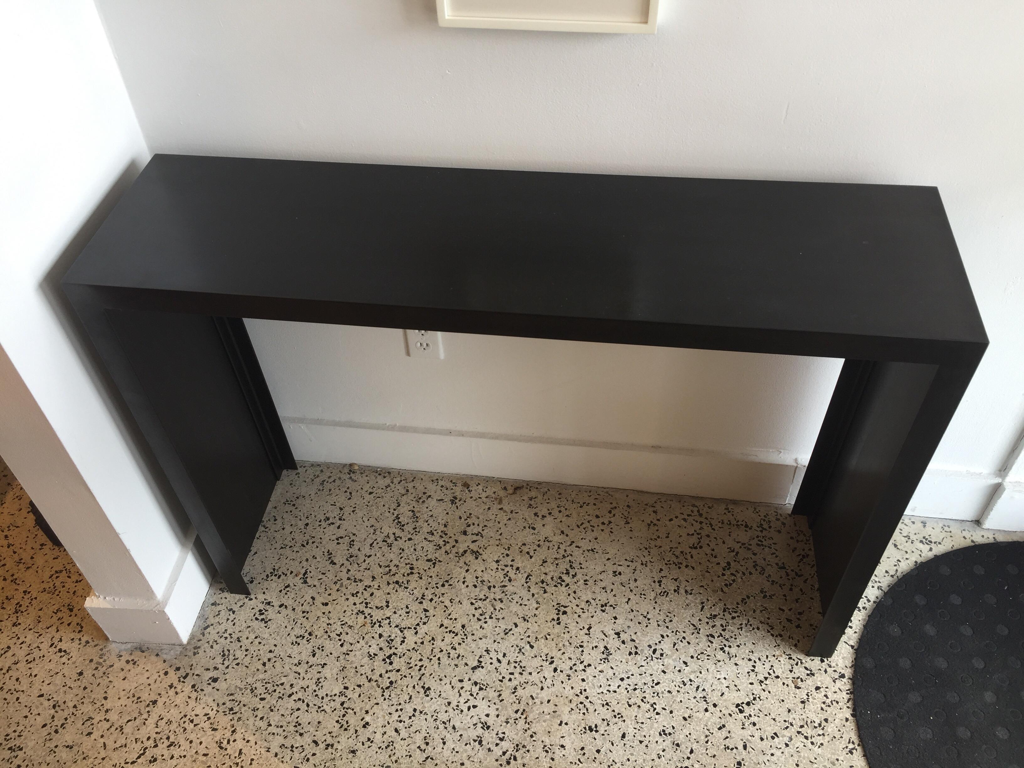 Parson Style Blackened Iron Console In Excellent Condition In East Hampton, NY