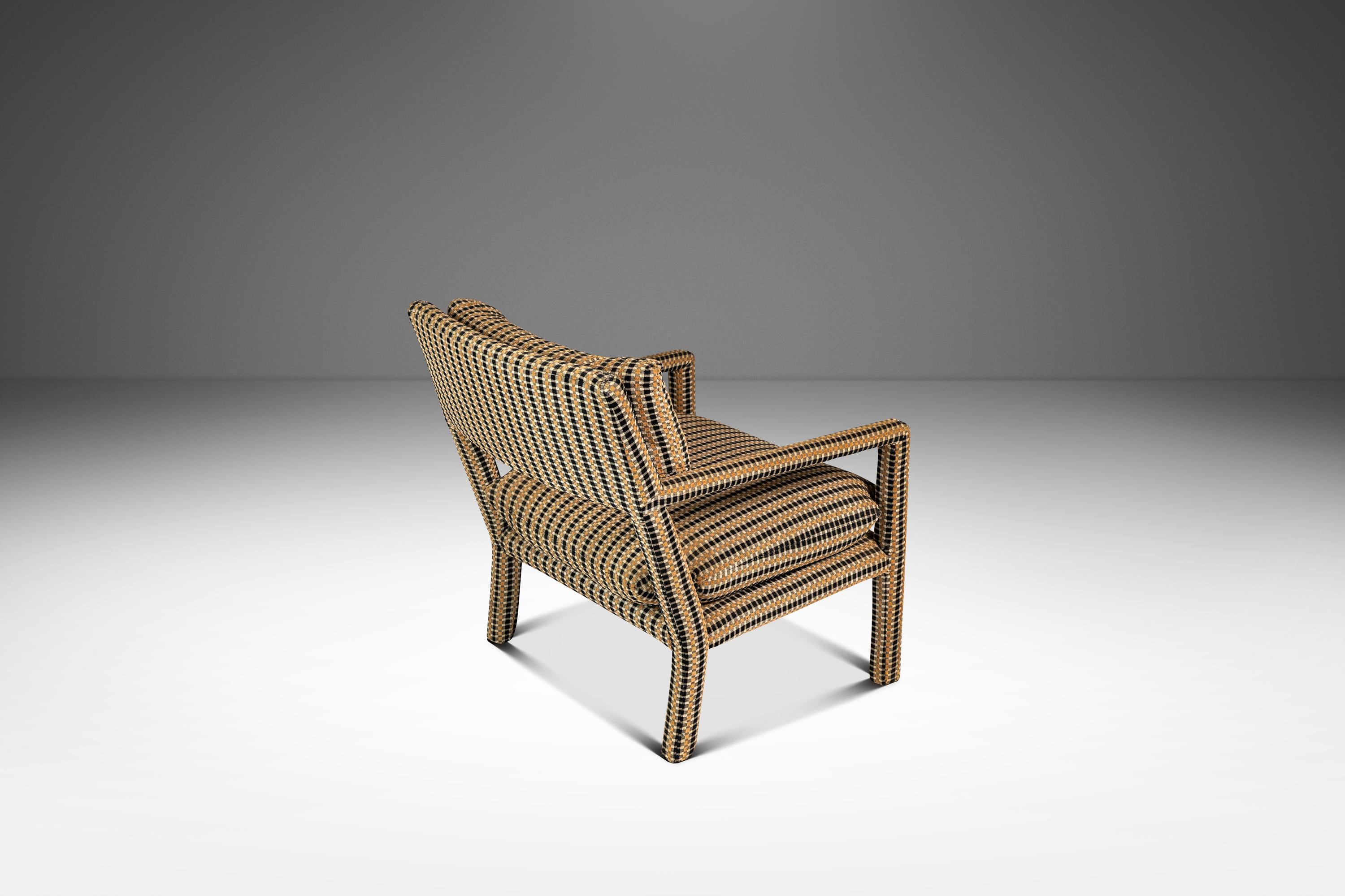 Silla Parsons / Silla Club a la manera de Milo Baughman, EE.UU., c. 1960 mediados del siglo XX en venta