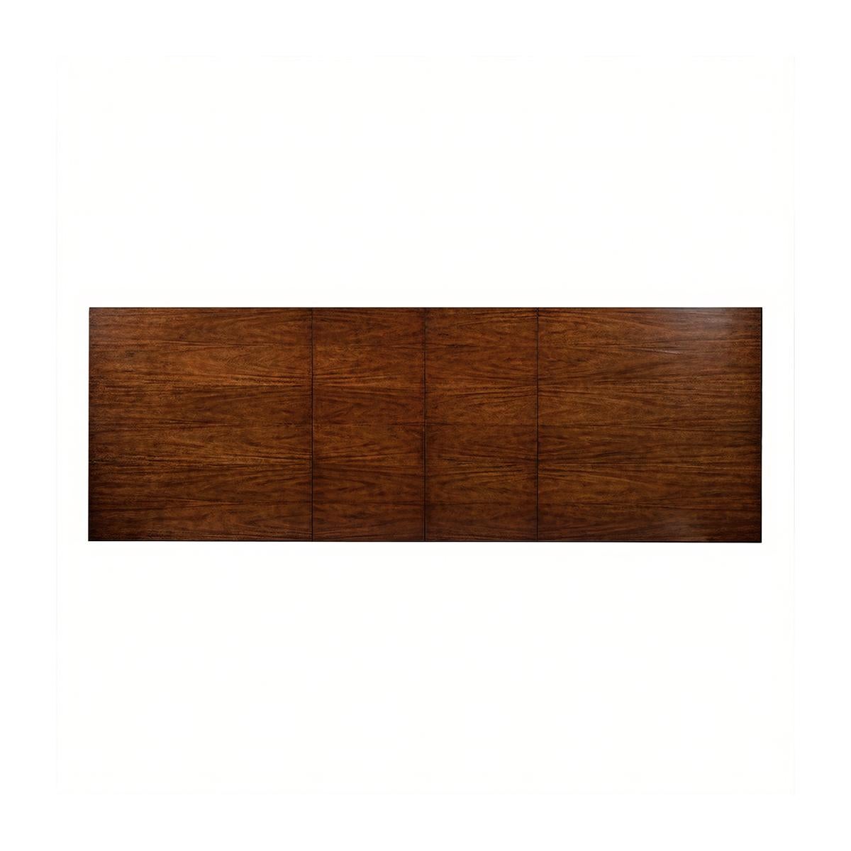Modern Parsons Dining Table - Mahogany Finish For Sale