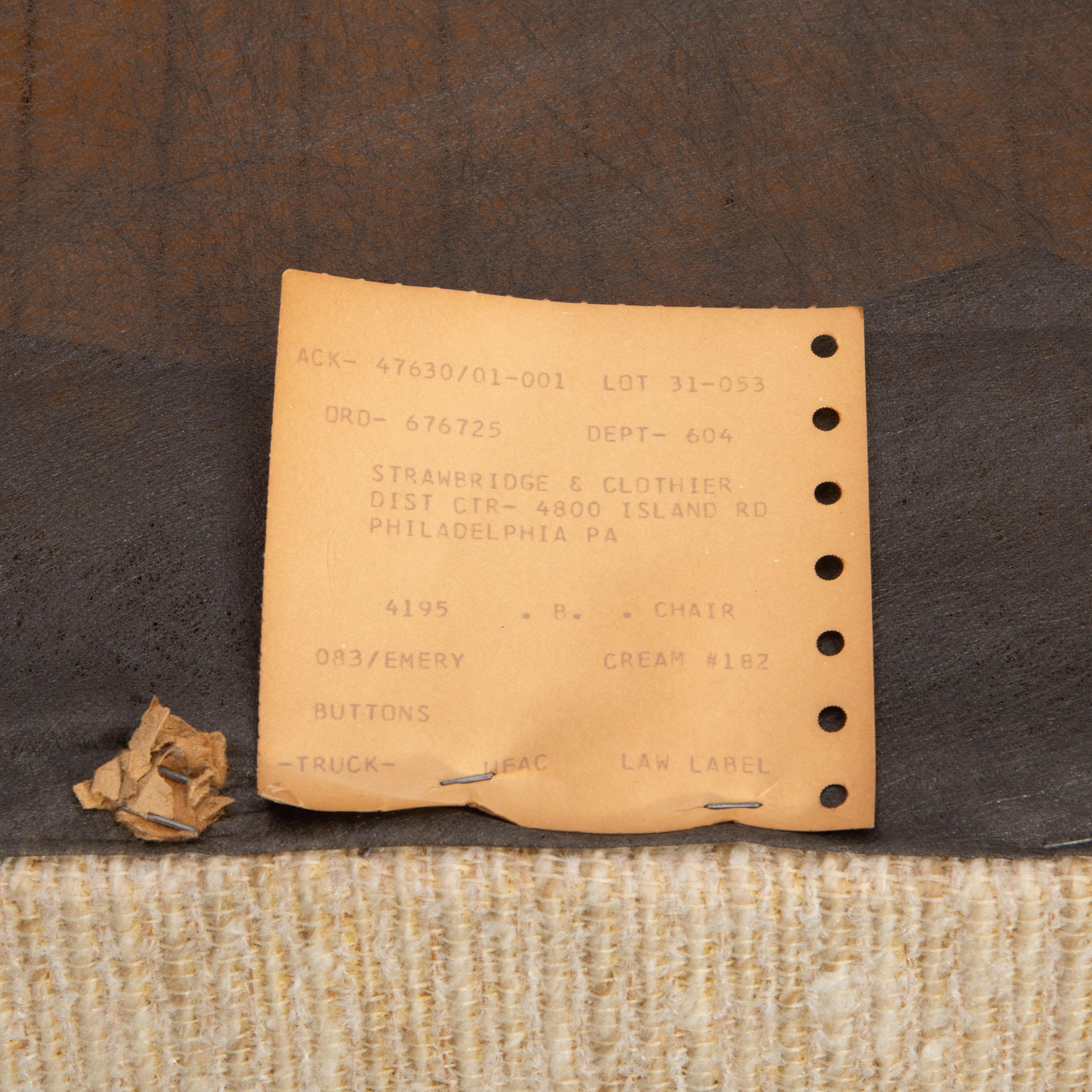 Parsons Lounge Chair Original Oatmeal Fabric Unmarked After Milo Baughman Thayer 7