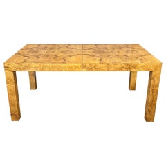 Parsons Maple Burl Dining Table Designed by Milo Baughman