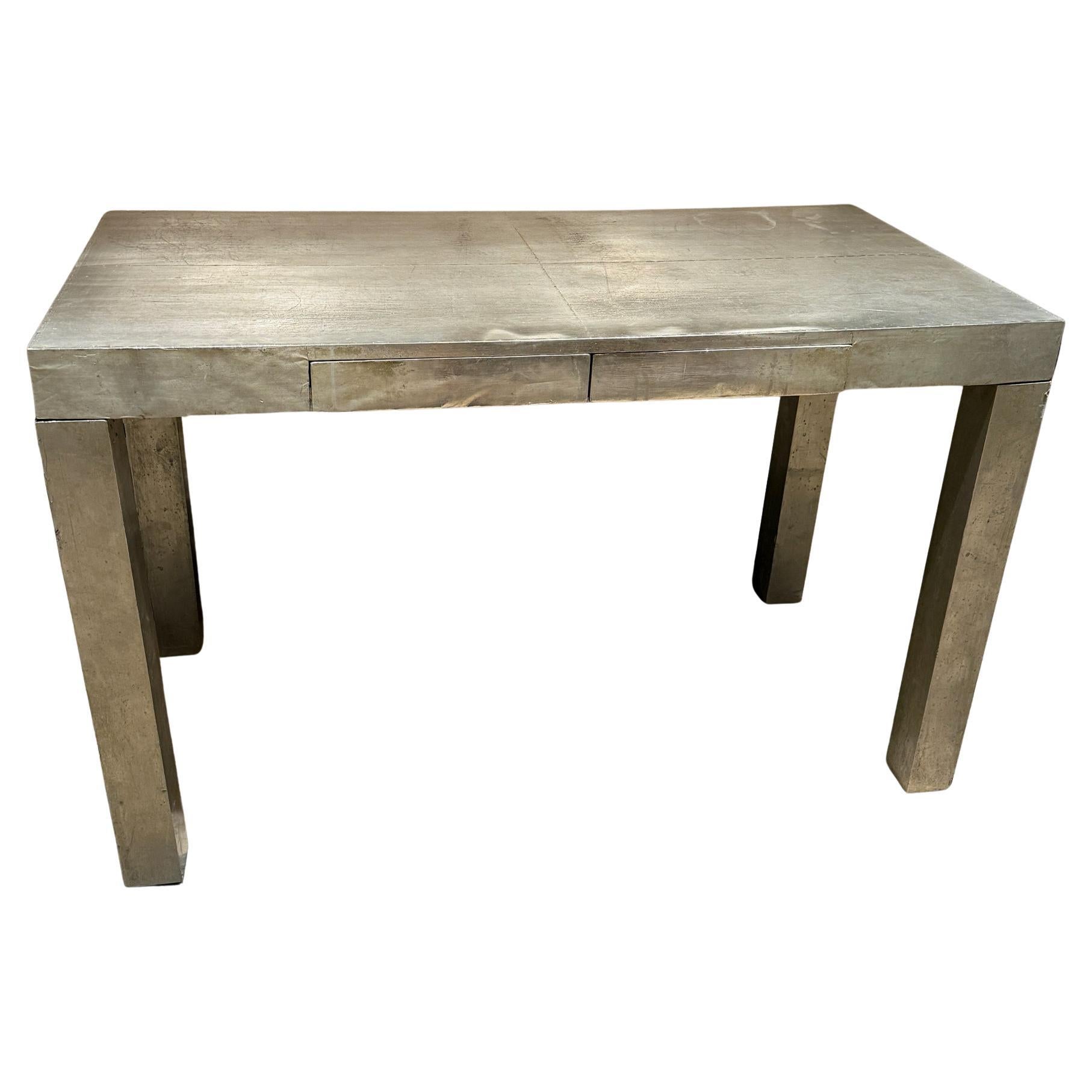 What is a desk with drawers called?