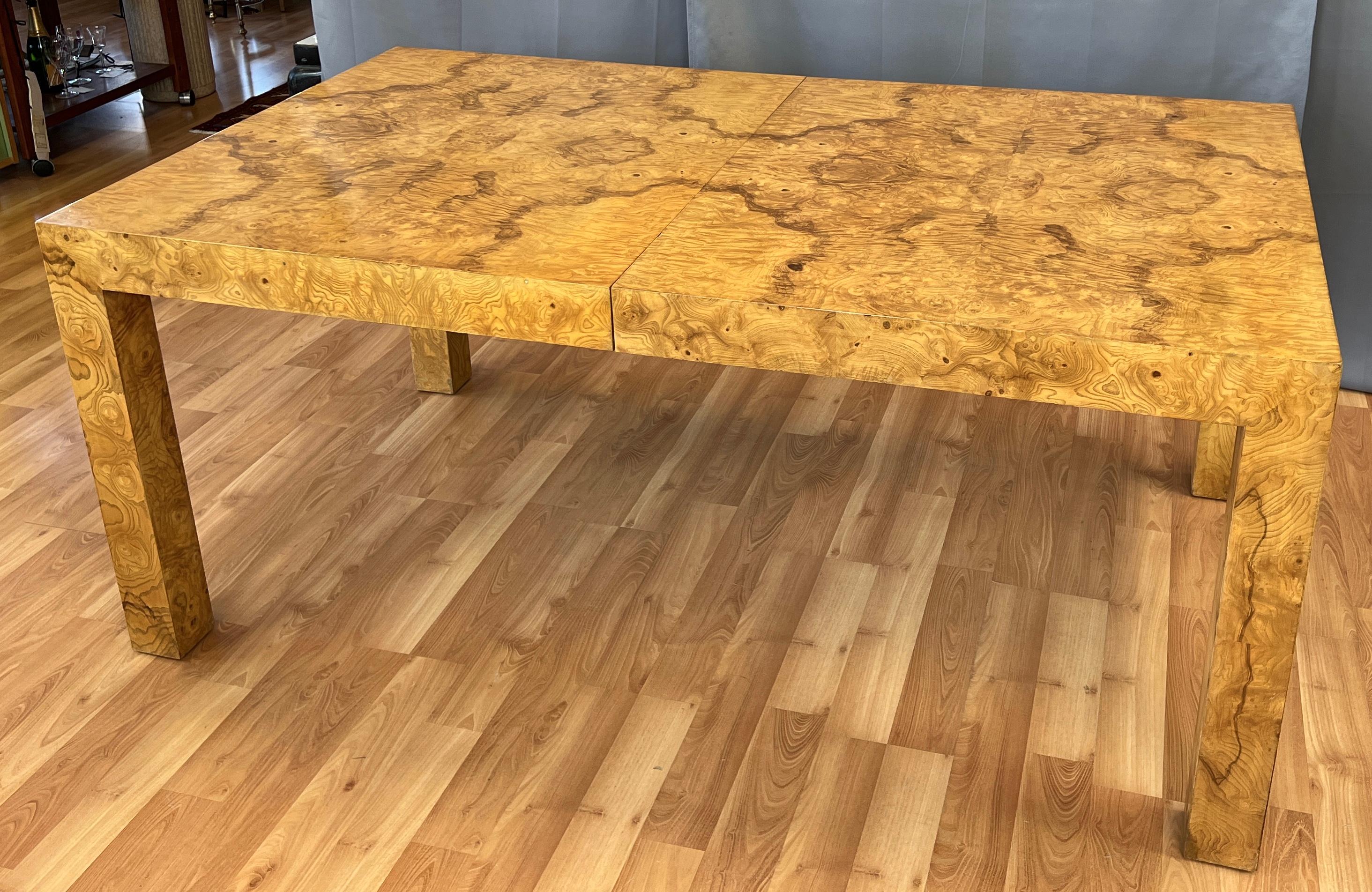 Parsons Maple Burl Dining Table Designed by Milo Baughman 8