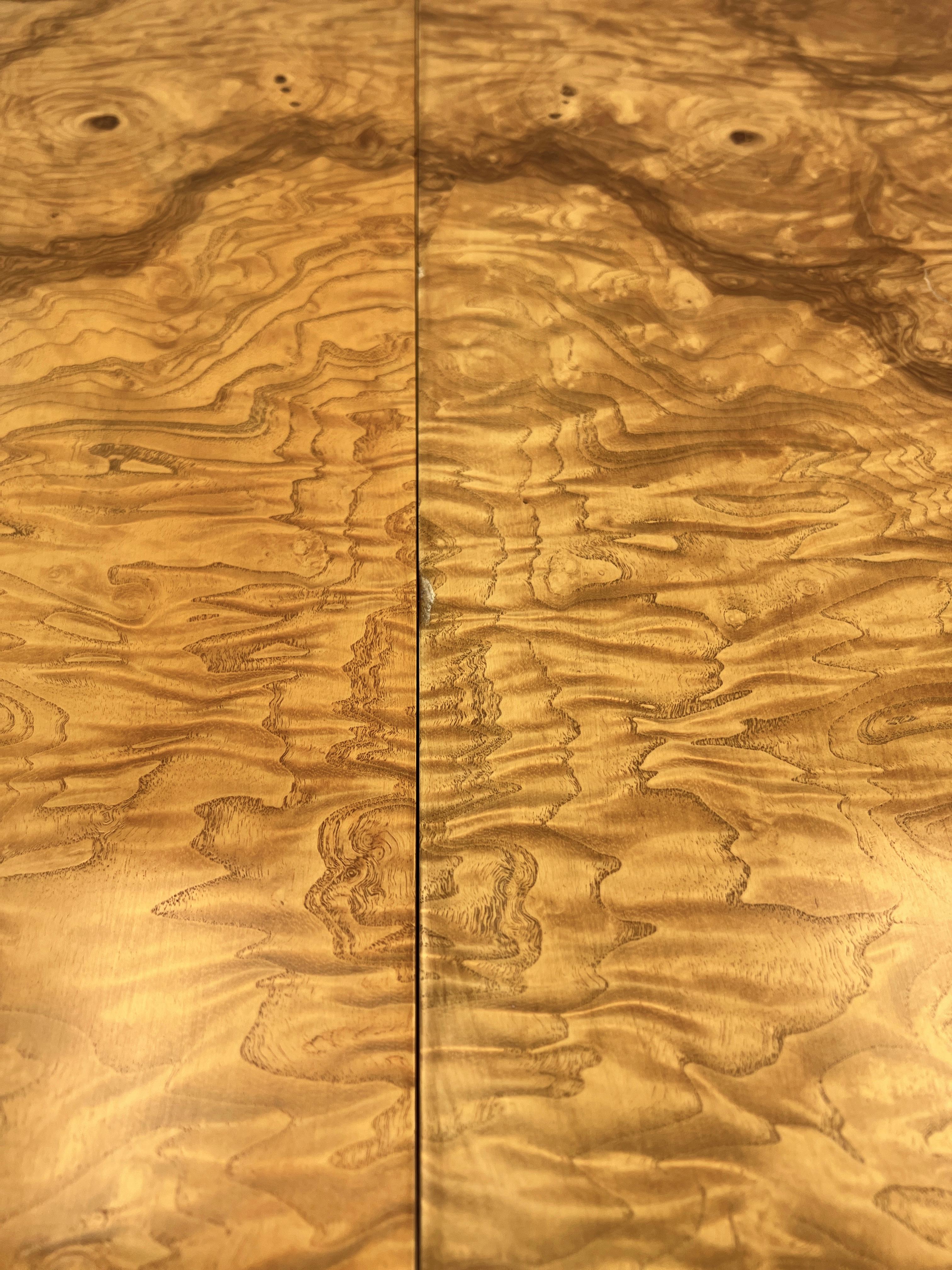 Parsons Maple Burl Dining Table Designed by Milo Baughman 1