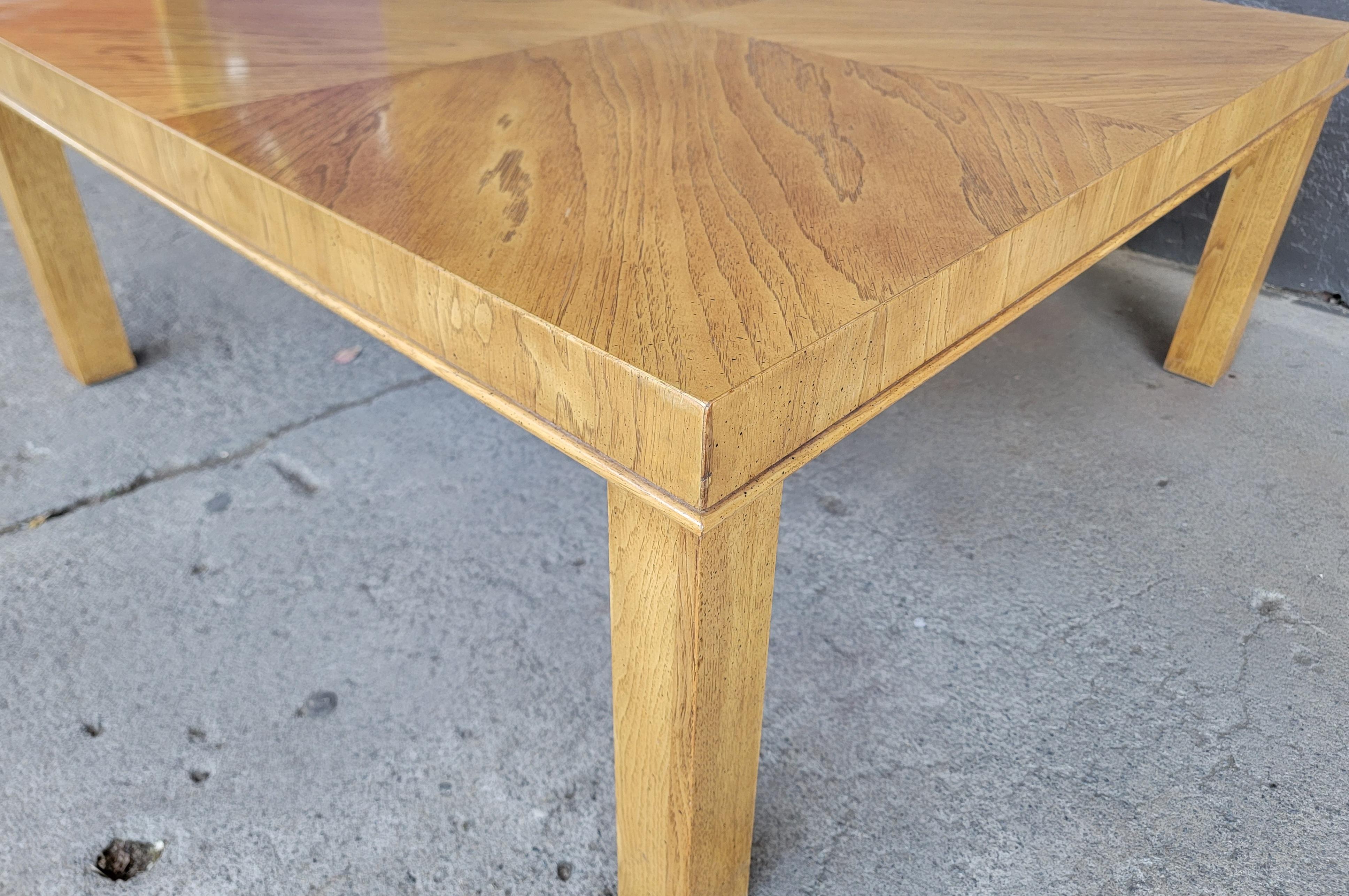Parsons Square Coffee Table Manner of Milo Baughman In Good Condition For Sale In Fulton, CA