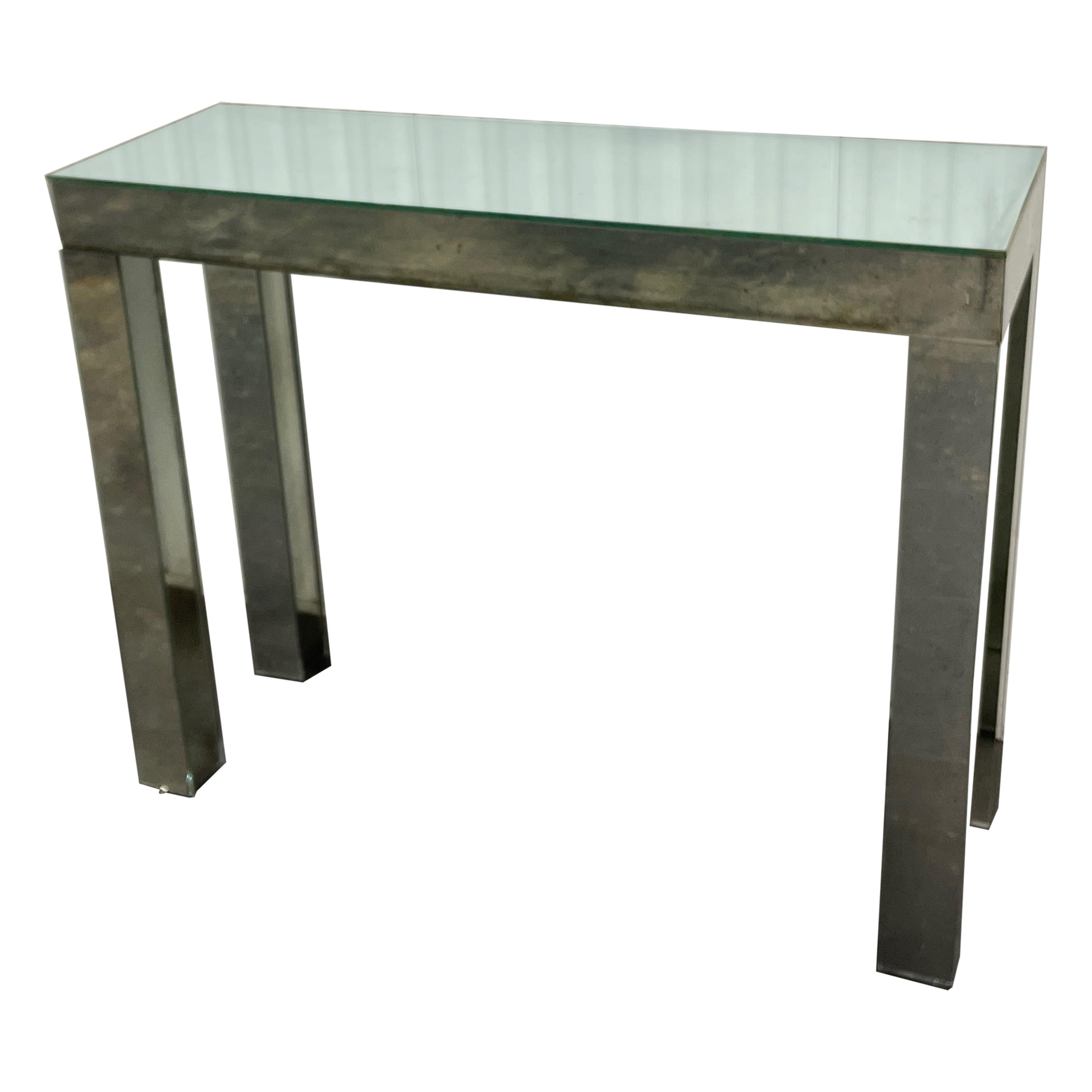Console a specchio Antique Mirror in stile Parsons