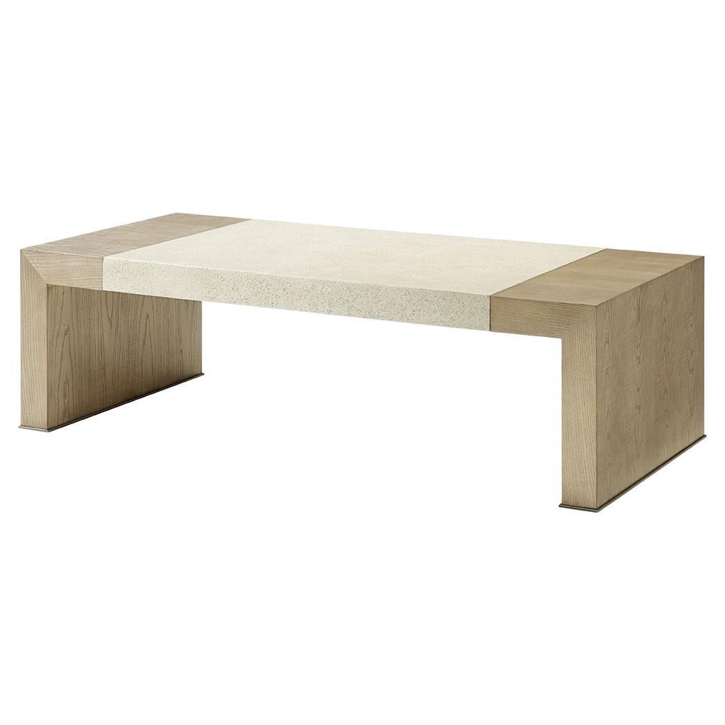 Table basse de style Parsons - Lampe