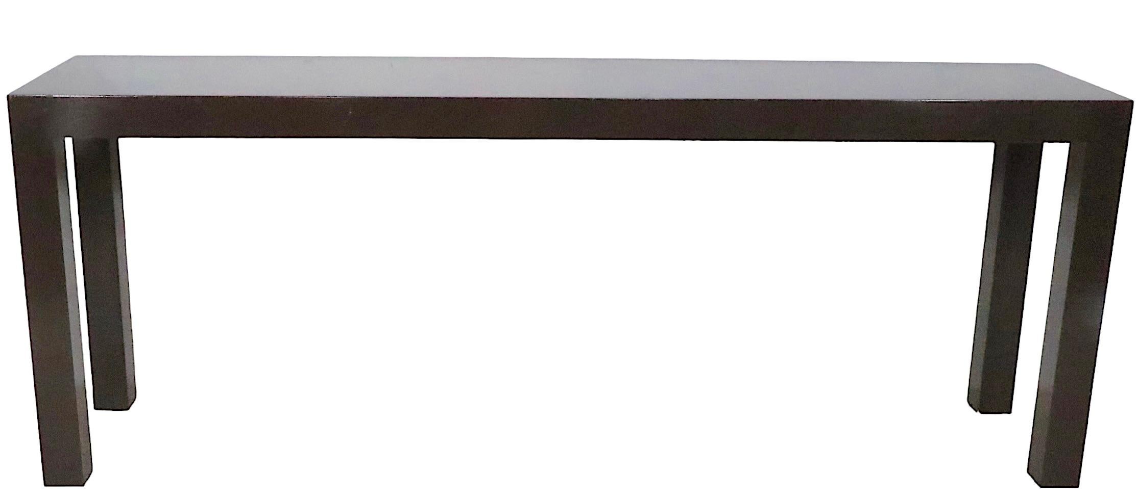 Parsons Style Console Table by Lane circa 1970’s In Good Condition For Sale In New York, NY