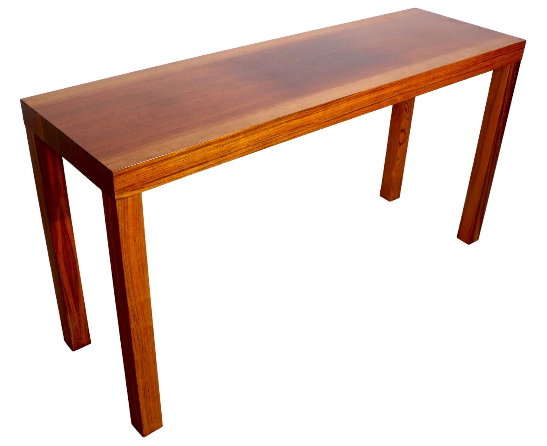 Parsons Style Danish Modern Console Table in Rosewood 5