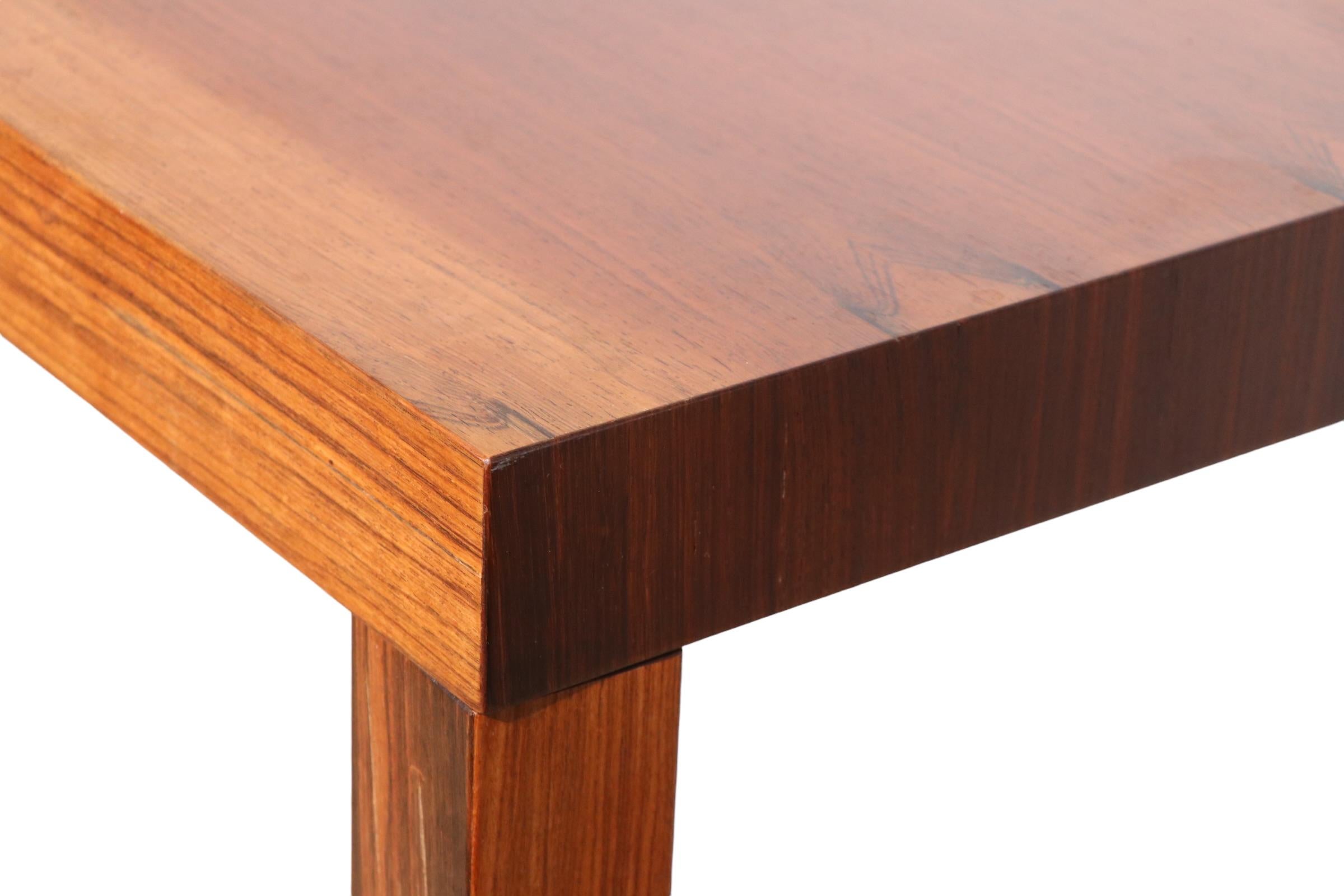 Parsons Style Danish Modern Console Table in Rosewood 8