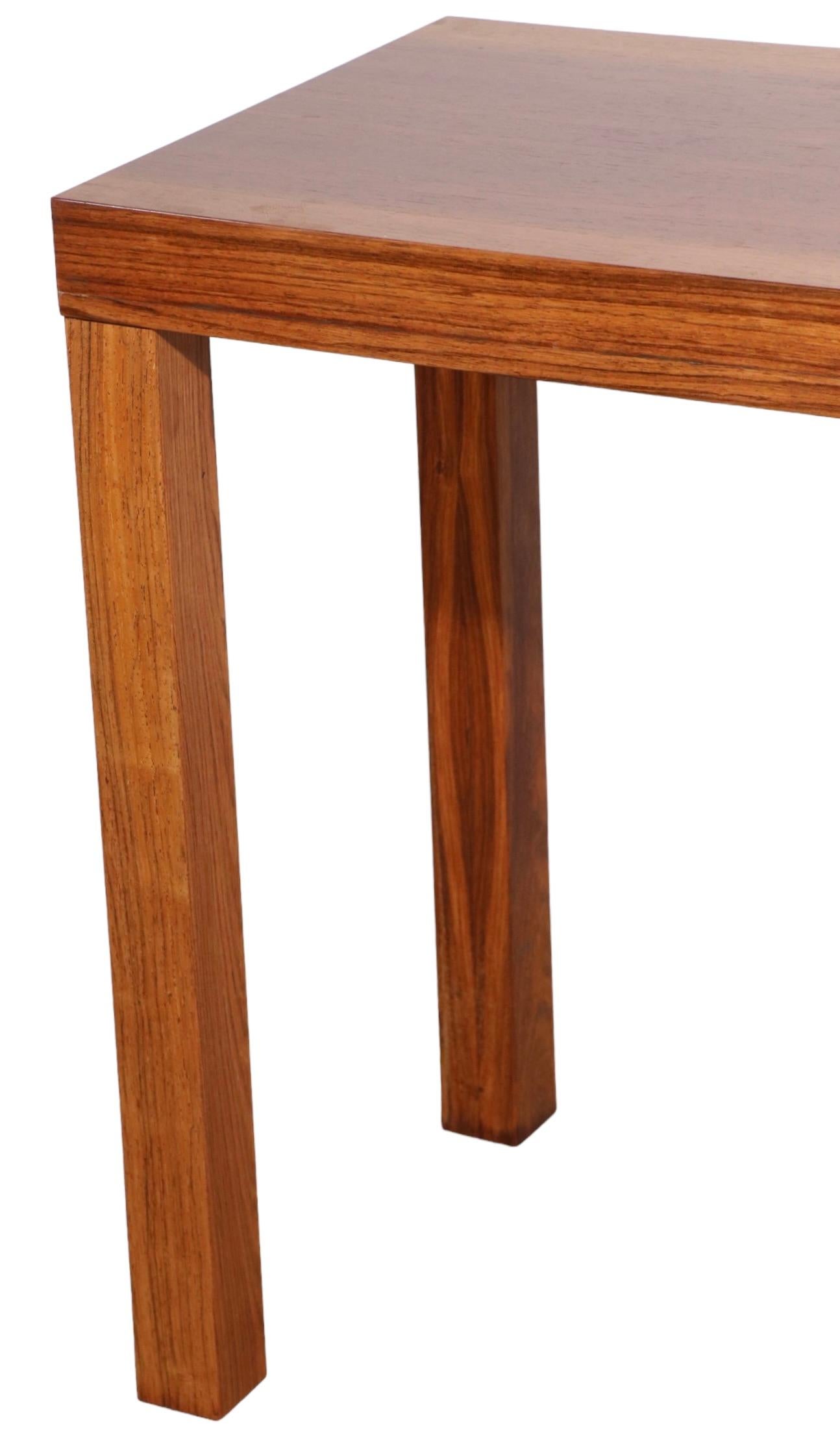 Parsons Style Danish Modern Console Table in Rosewood 9