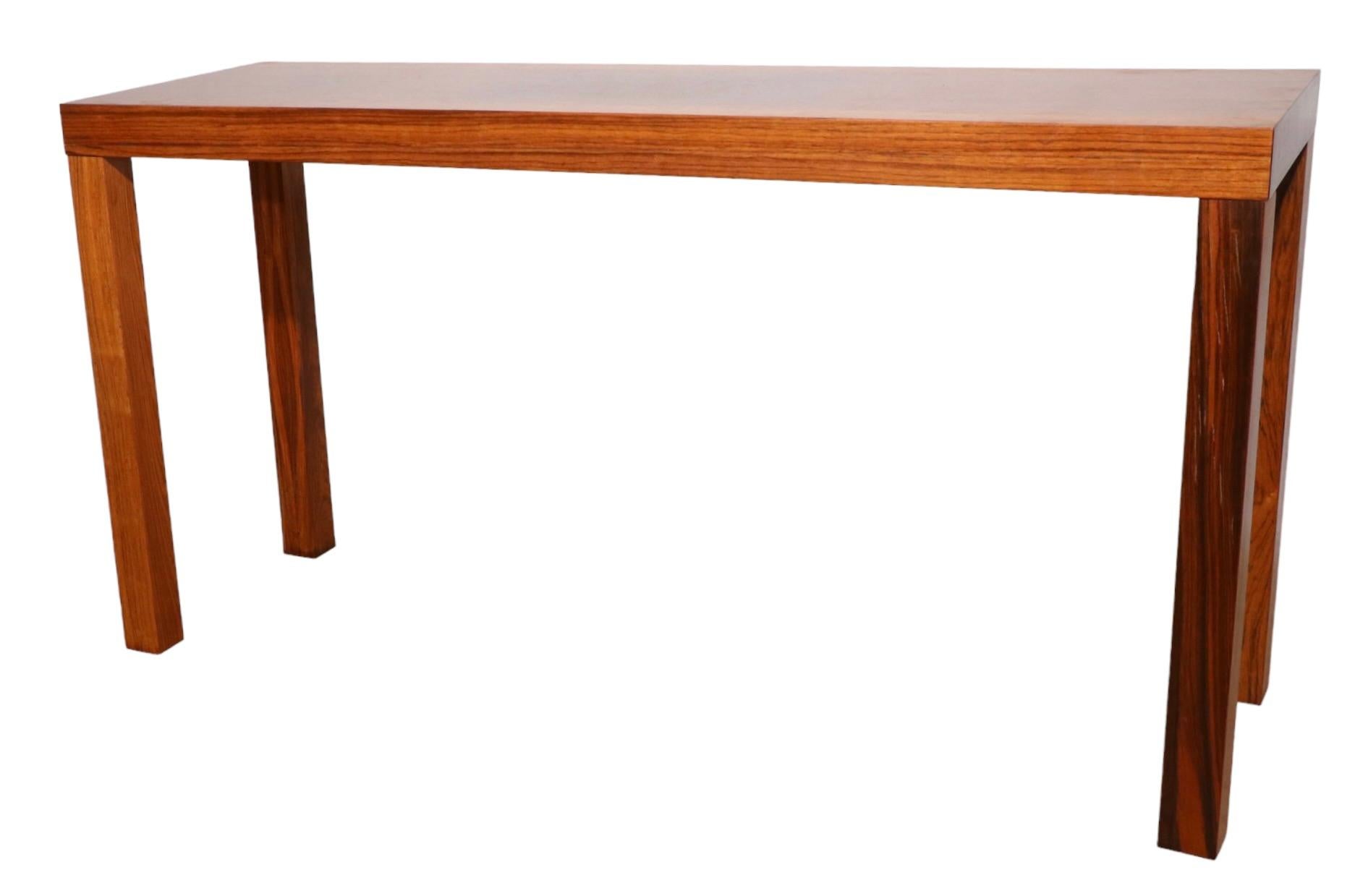 Parsons Style Danish Modern Console Table in Rosewood 10