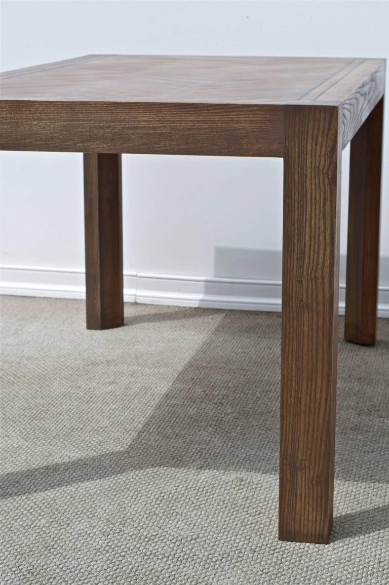 Parsons Style Dining Table of Oak For Sale at 1stDibs
