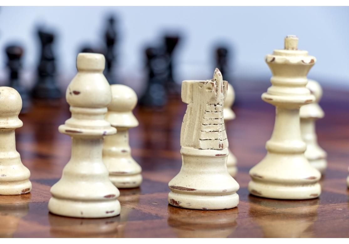 Mid-Century Modern Parsons Style Vanucci Games Table For Sale