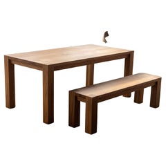 Parsons Table Modern Wood Dining Table in White Oak by Alabama Sawyer