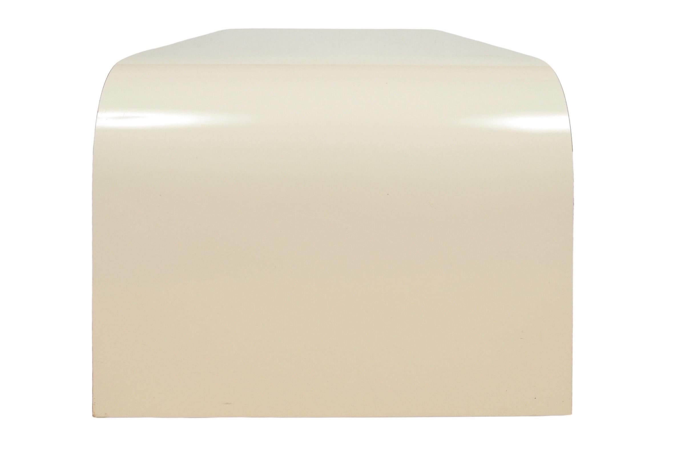 white waterfall coffee table