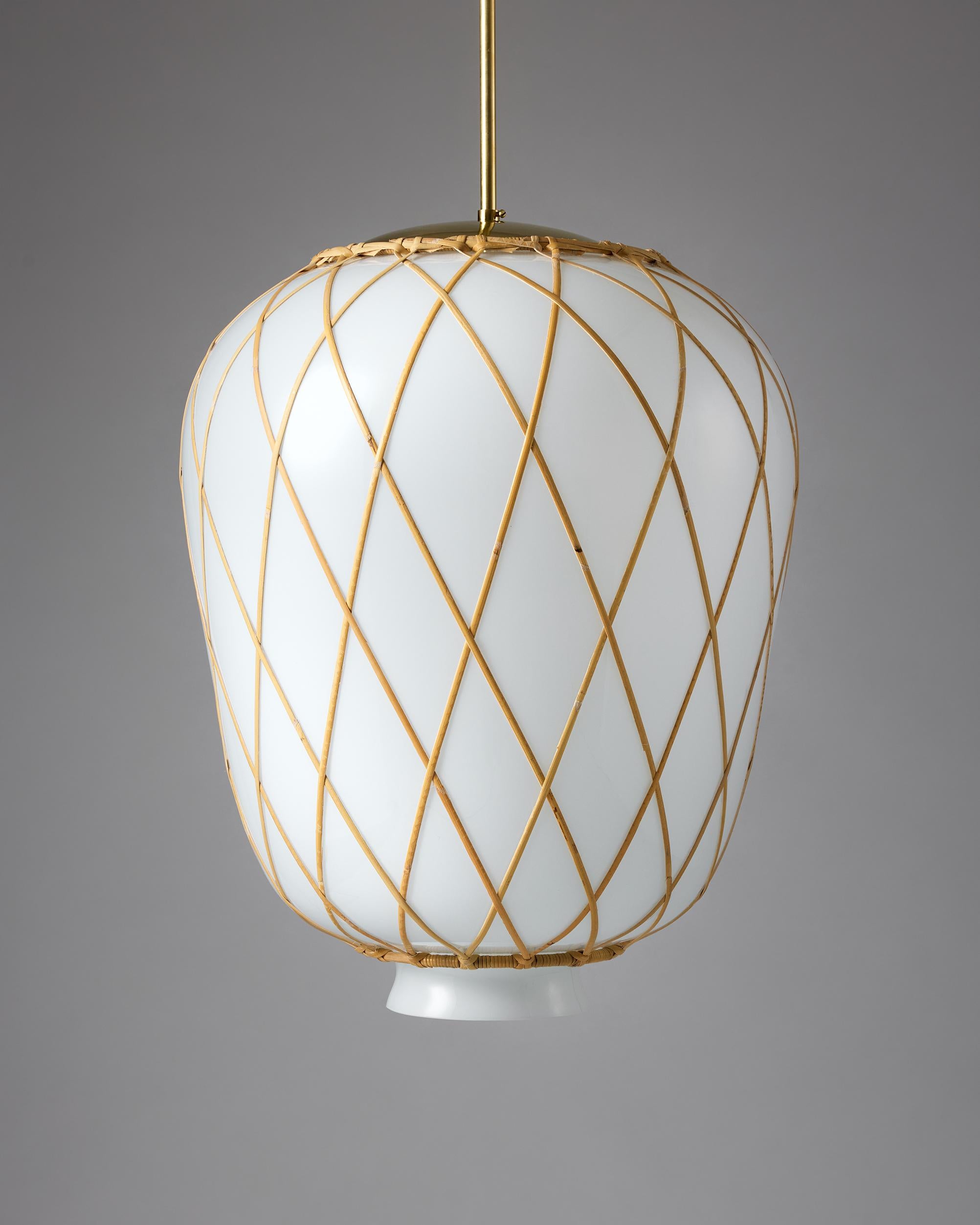 PART 2 PAYMENT FOR LUKA Ceiling lamp designed by Harald Notini for Böhlmarks In Good Condition In Stockholm, SE