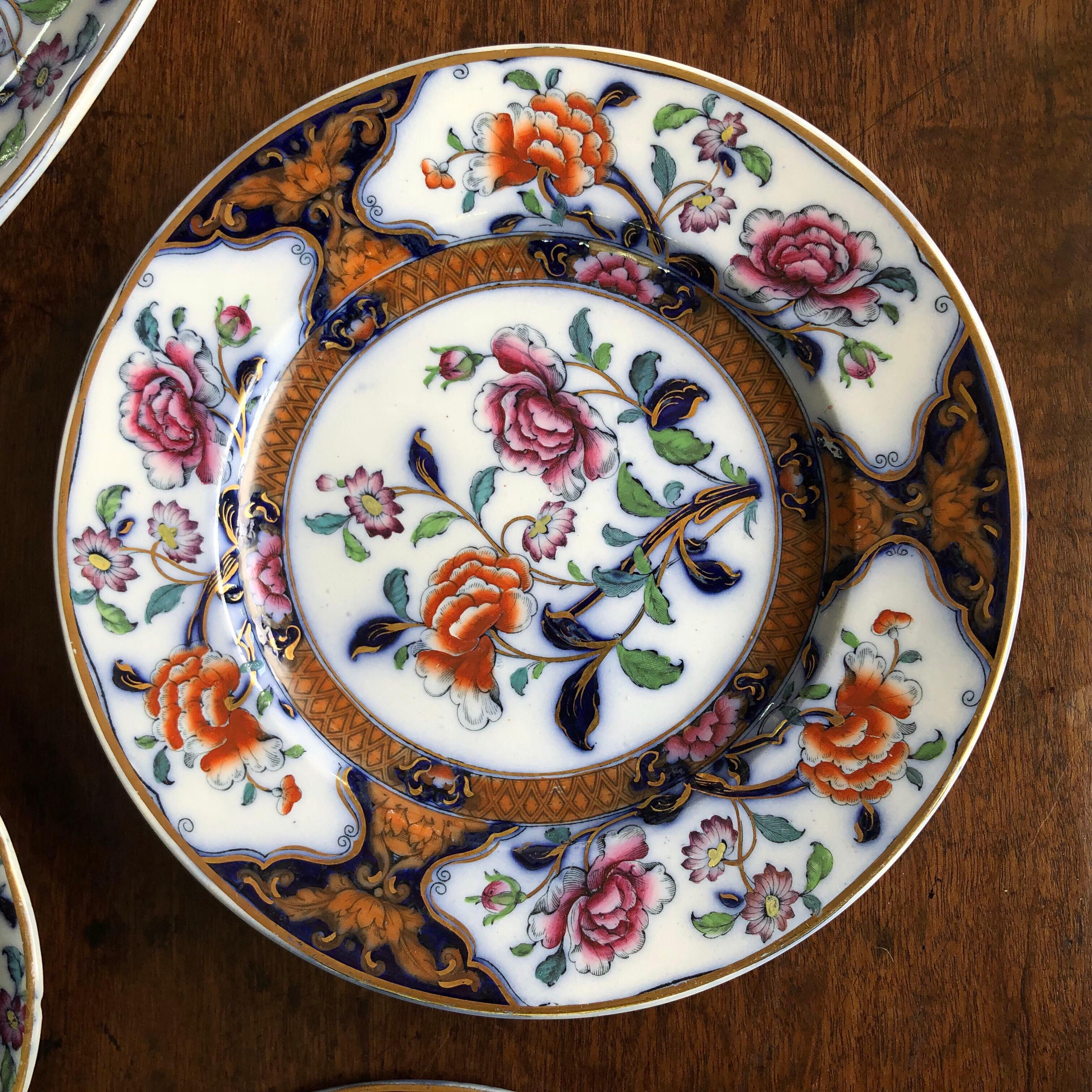 Mid-19th Century Part Ironstone Service in the ‘Eugenie’ Pattern, ‘Pearl’ Pottery, circa 1850 For Sale