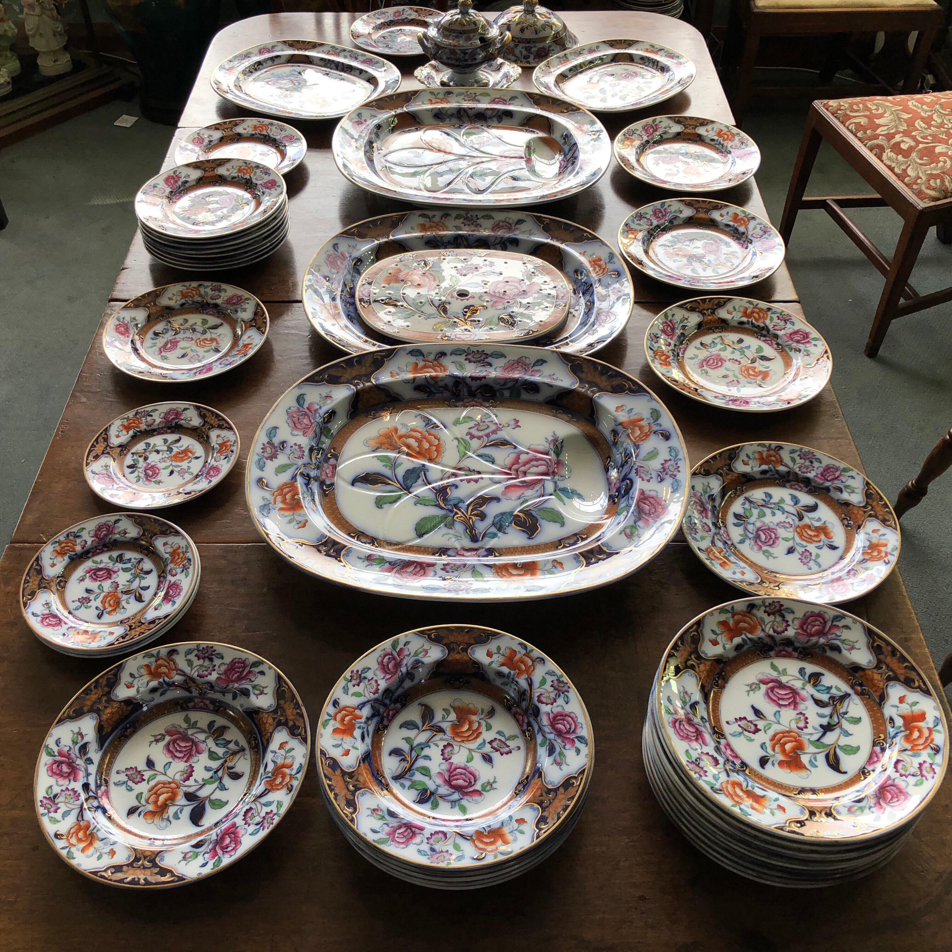 Part Ironstone Service in the ‘Eugenie’ Pattern, ‘Pearl’ Pottery, circa 1850 For Sale 1