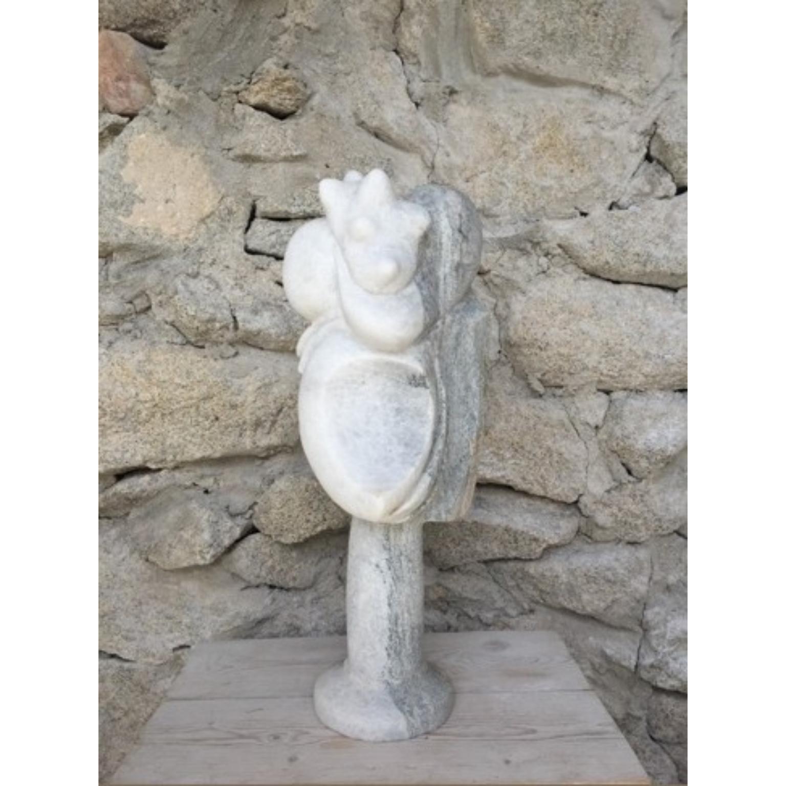 Greek Part of the Nature, Marble Sculpture by Tom Von Kaenel For Sale
