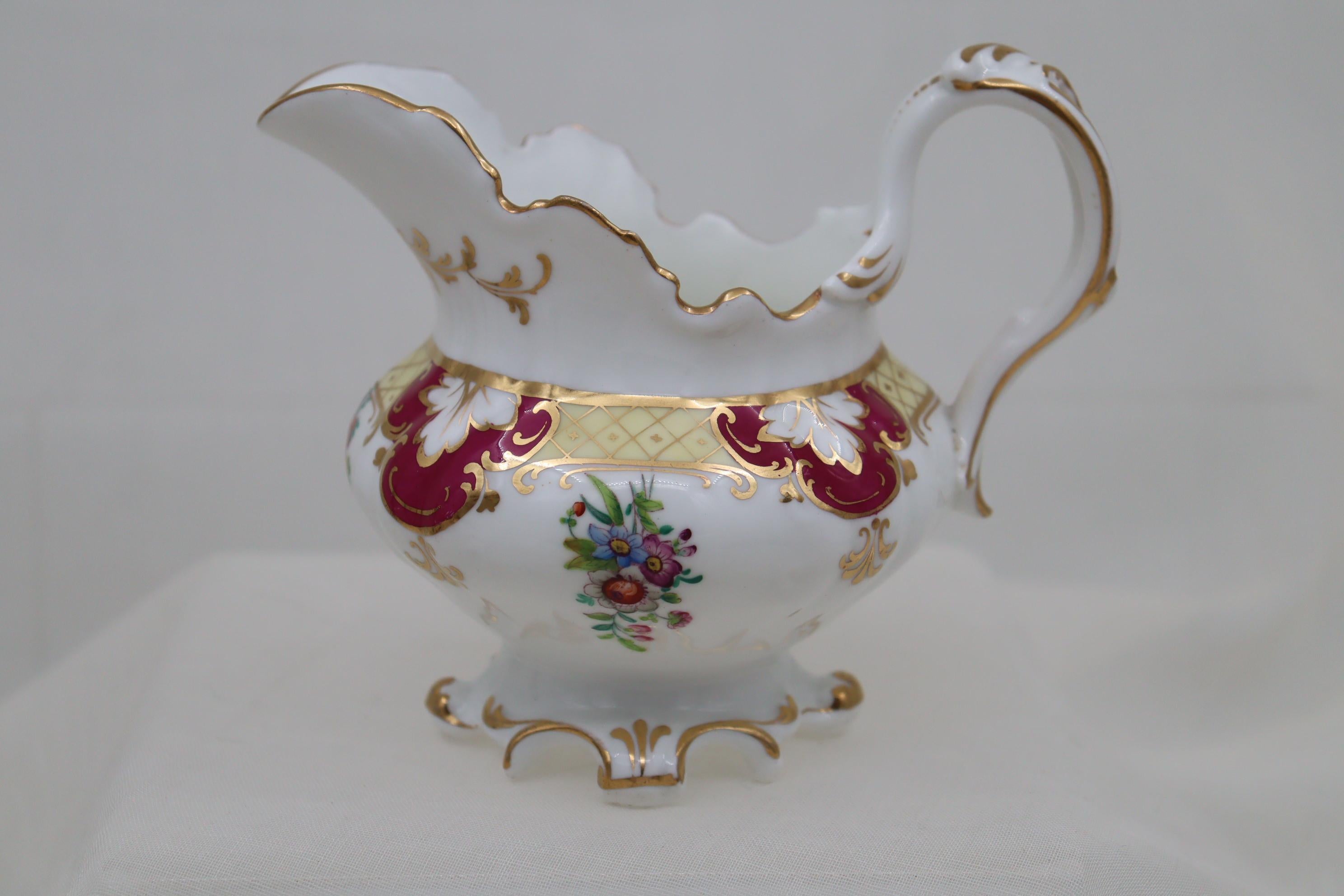 English Part tea set by John Ridgway c 1850 For Sale