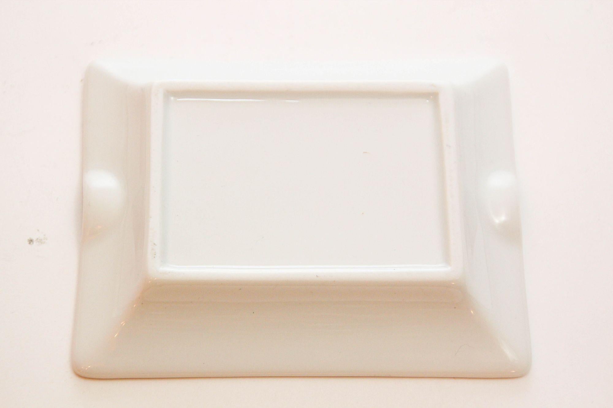 Partagás Porcelain Cigar Ashtray Dish Collectible 1960s In Good Condition For Sale In North Hollywood, CA