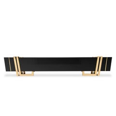 Partenon TV Sideboard with Black Marble Top
