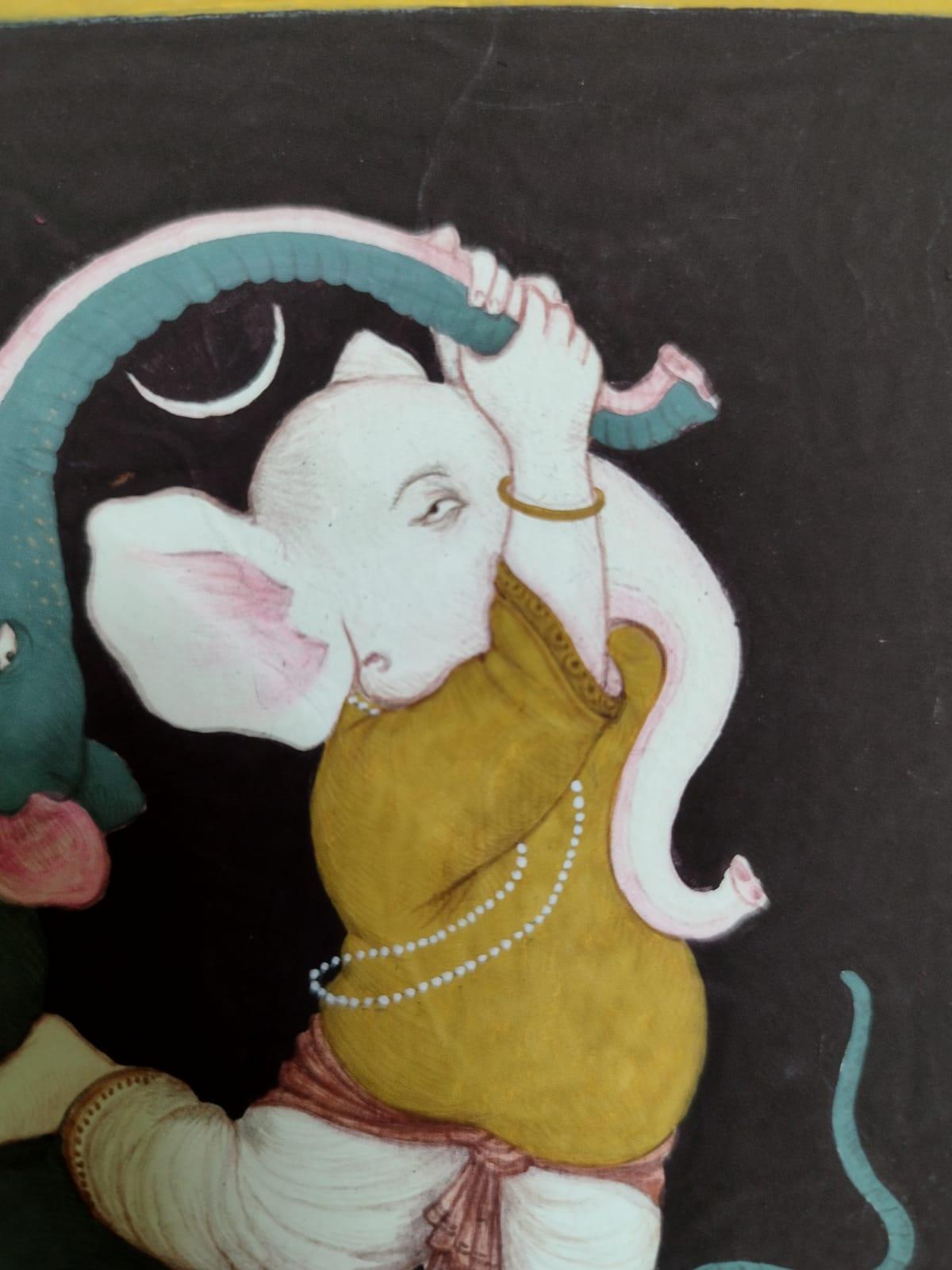 Ganesh en mode déferent n° 2 - Painting de Partha Mondal