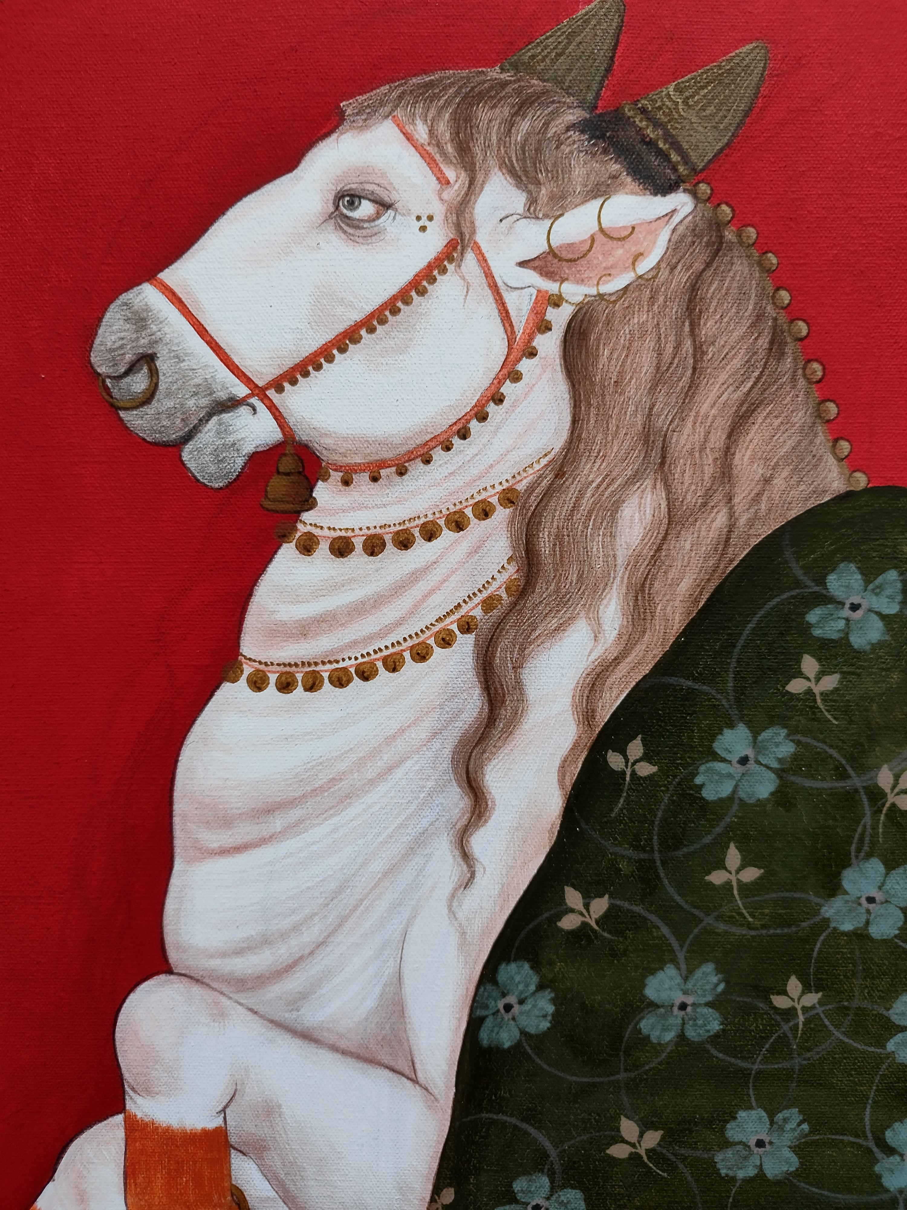 Nandi #2 - Painting by Partha Mondal