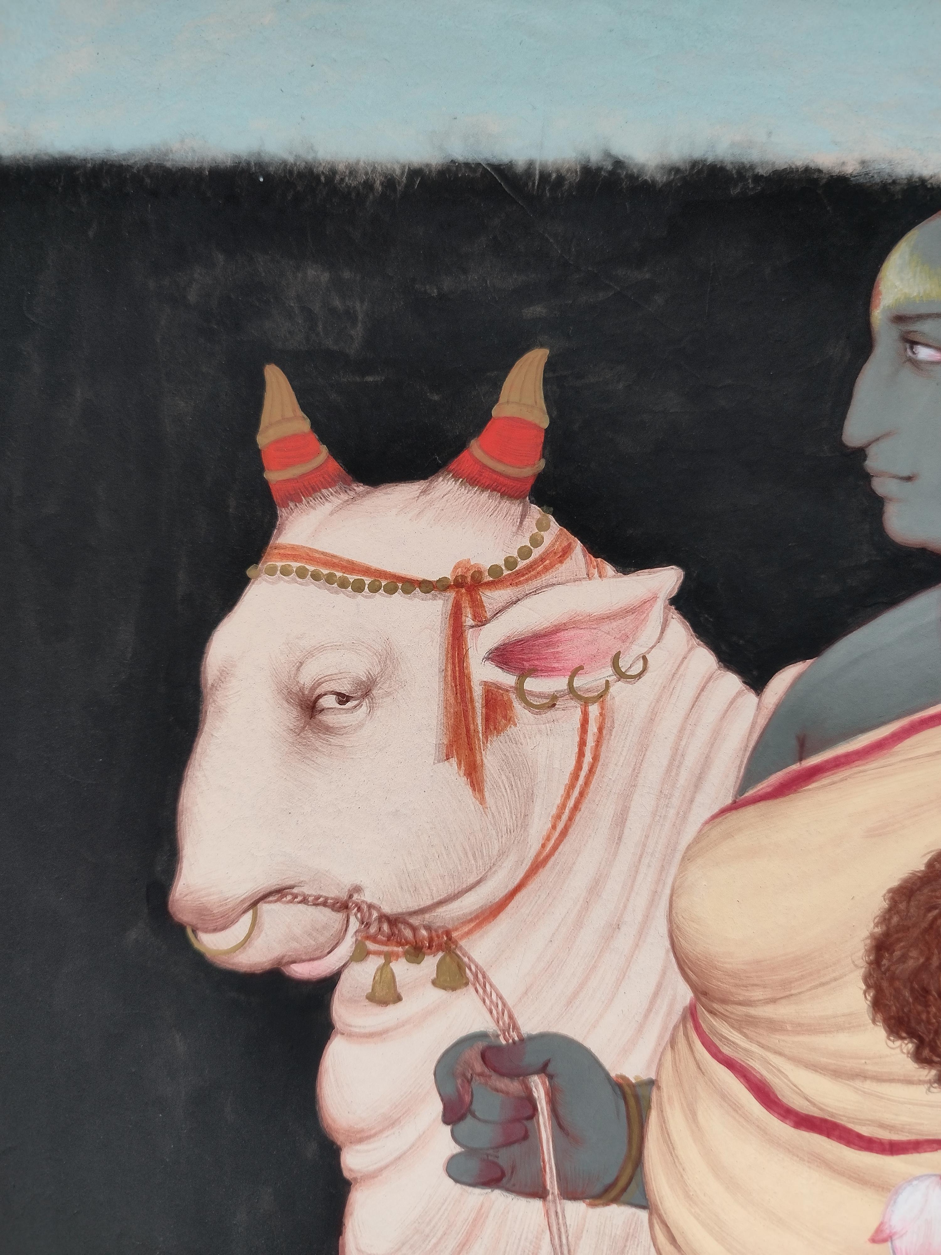 La Madre cosmica (Tara devi) - Painting Contemporaneo di Partha Mondal