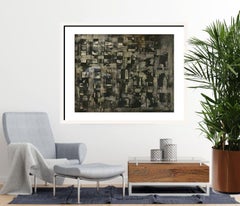 Untitled, Acrylic on Paper, Abstract, Black Color, Contemporary Art "In Stock"