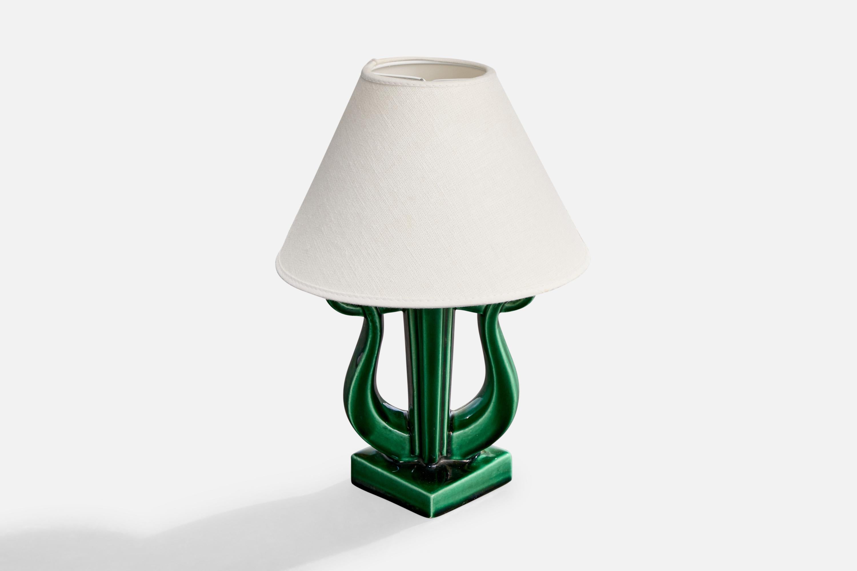 Parthenay, Tischlampe, Keramik, Frankreich, 1950er Jahre (Moderne der Mitte des Jahrhunderts) im Angebot