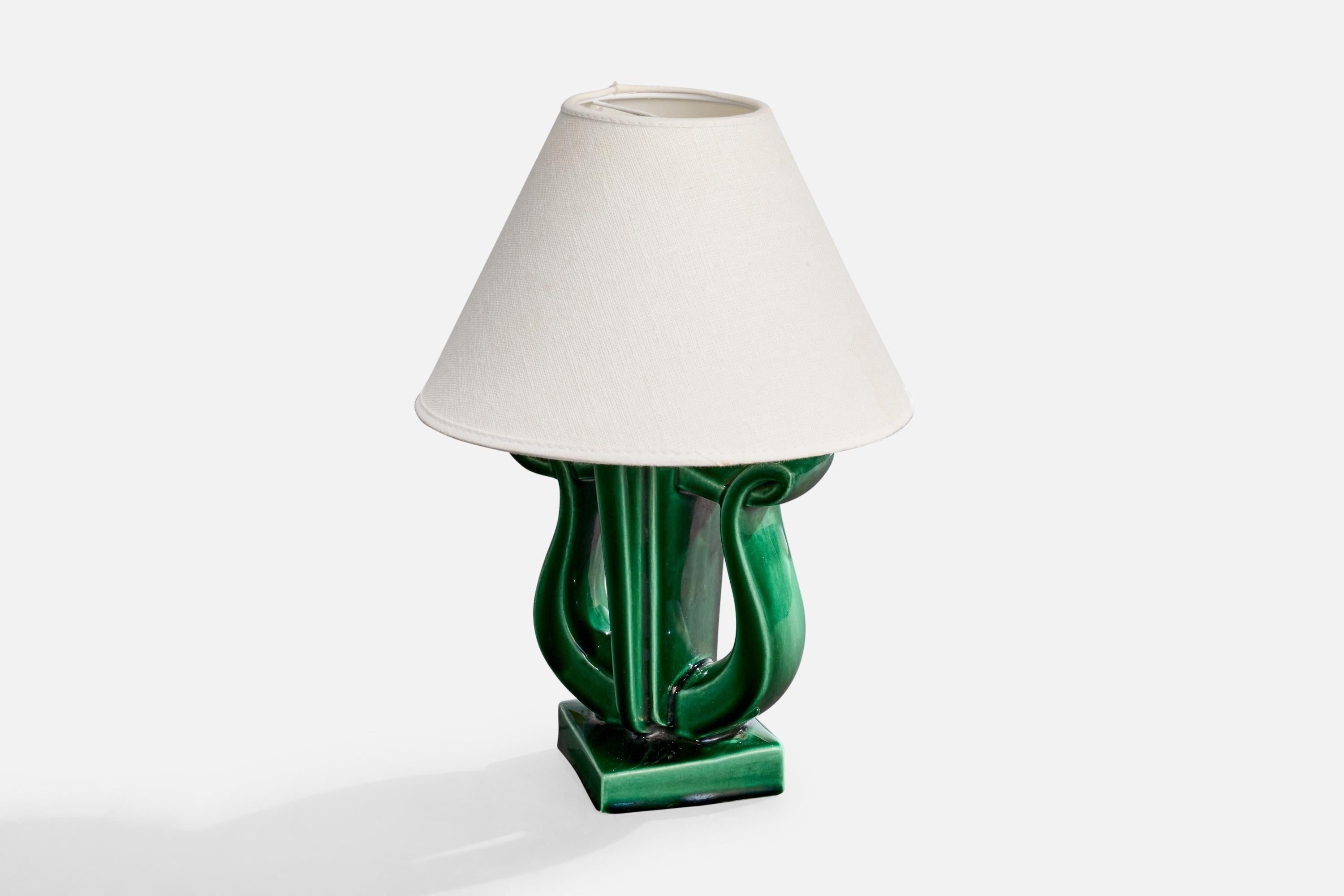 Parthenay, Tischlampe, Keramik, Frankreich, 1950er Jahre (Französisch) im Angebot