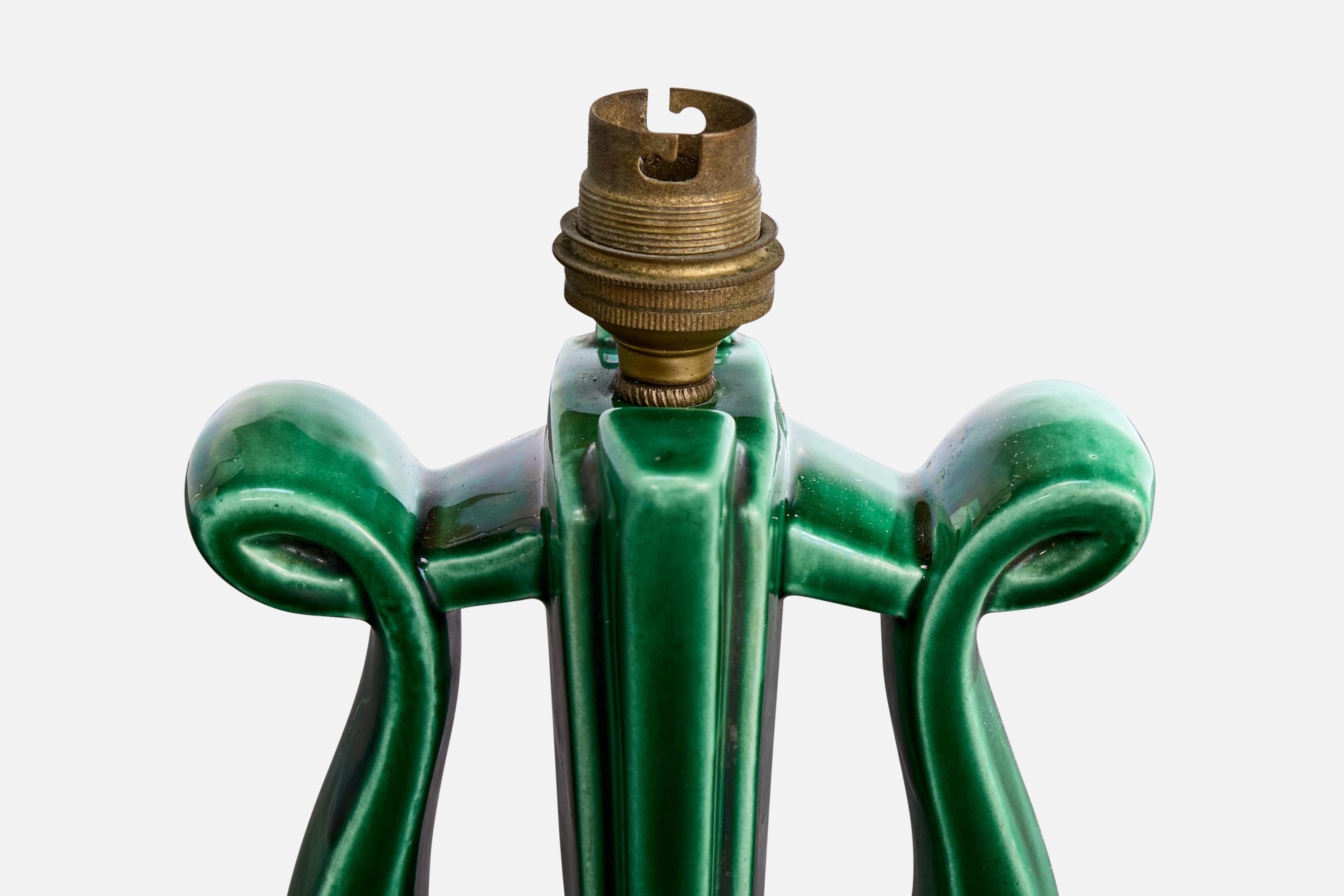 Parthenay, Tischlampe, Keramik, Frankreich, 1950er Jahre im Zustand „Gut“ im Angebot in High Point, NC