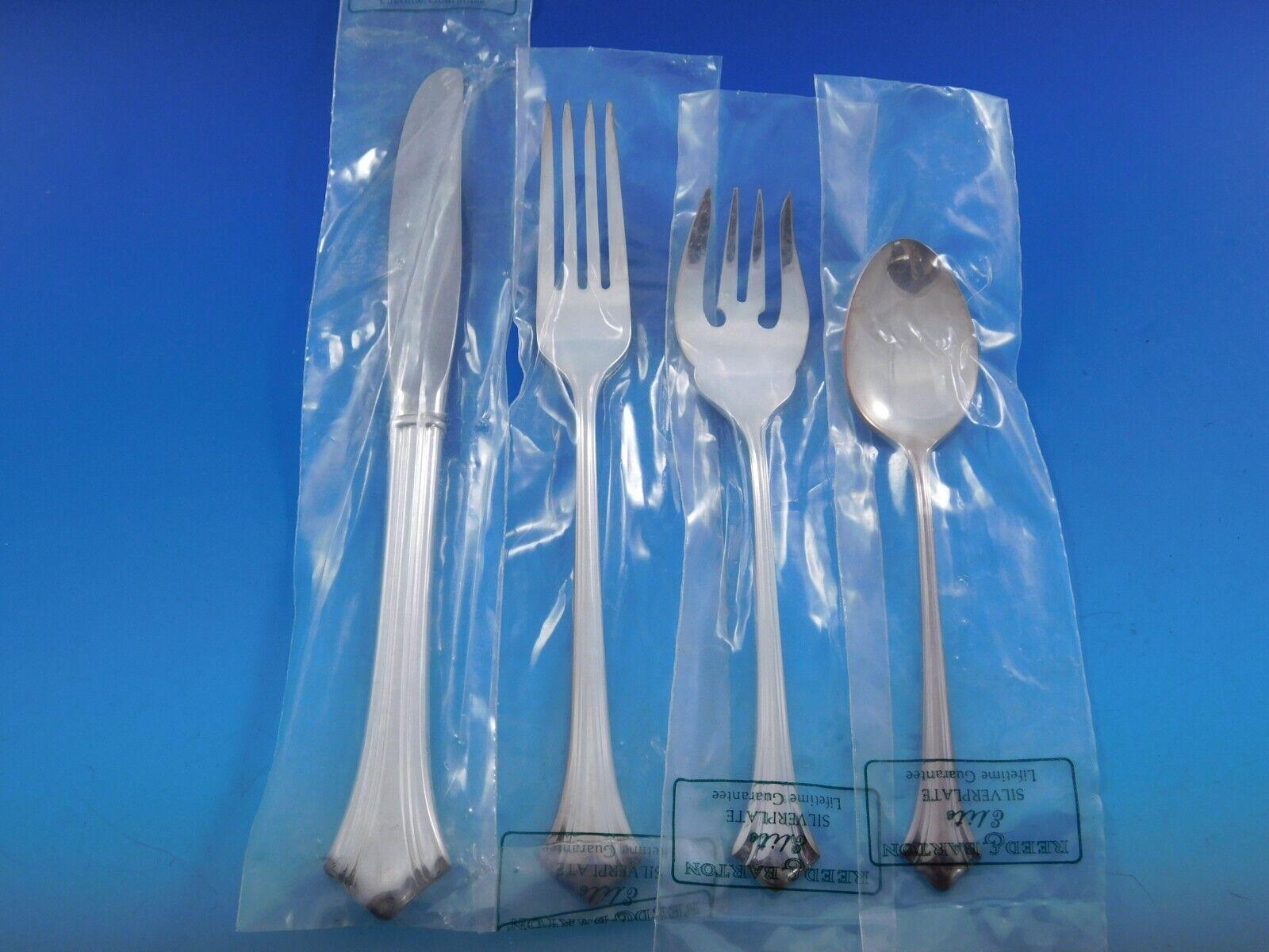 Parthenon by Reed & Barton Silverplate Flatware Set Service 60 Pieces New In Excellent Condition For Sale In Big Bend, WI